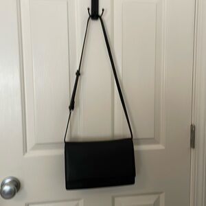 Discontinued BAGGU Black Leather Crossbody Purse